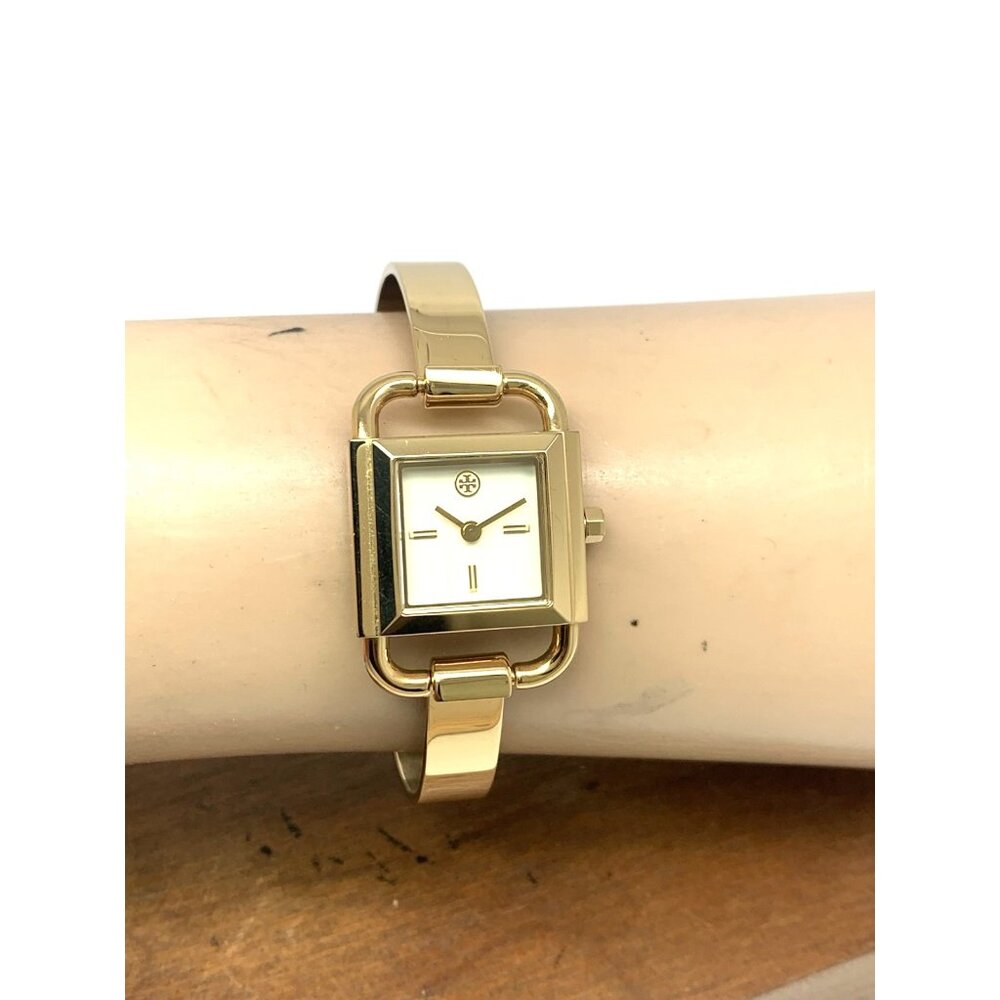 Tory Burch Women's Watch TBW7257 Petite Cream Dial Quartz Bangle Gold Steel - Picture 12 of 15